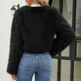 thumbnail image 4 of Ofreoo Womens Fur Coat Warm Long Faux Fur Solid V-neck Jacket,Holiday,Wedding,Party Christmas Gift, 4 of 9