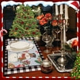 thumbnail image 4 of Mantel individual navideño de lino, decoración de muebles, mantel individual aislado, mantel individual occidental antisuciedad, 4 of 6