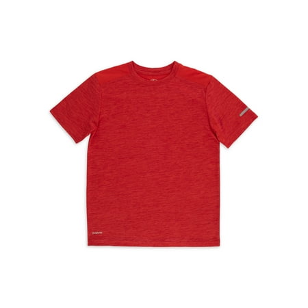 Athletic Works Boys Solid Core Short Sleeve Tee, Sizes 4-18 & Husky