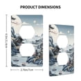 thumbnail image 2 of Duplex Light Switch Wall Plate 1-Gang Single Decorative Receptacle Outlet Covers - Chinese Style Powder Chinoiserie Toile, 2 of 5