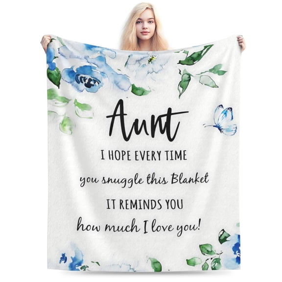 Aunt Blanket ,Birthday Gift Ideas from Niece Nephew, Best Aunt Ever, Unique and Favorite Gifts 50x40