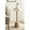 White, variant on Kate and Laurel Tira Round Marble Side Table, 14 x 14 x 24, White Marble and Light Natural, Decorative Pedestal End Table for Use as a Bedroom Nightstand or Living Room Plant Stand Table