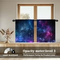 thumbnail image 3 of silau 26 x 36 Inch Forest Starry Kitchen Curtains Light Filter Night Rustic Country Farmhouse Cafe Curtains for Window Dining Bathroom Window Treatment Pine Trees Rod Pocket Window Drape 2 Panels, 3 of 6
