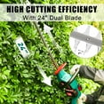 thumbnail image 4 of HYPERECHO 40V Cordless Hedge Trimmer 24in Electric Shrub Trimmer 1" Cutting Diameter, 4 of 7