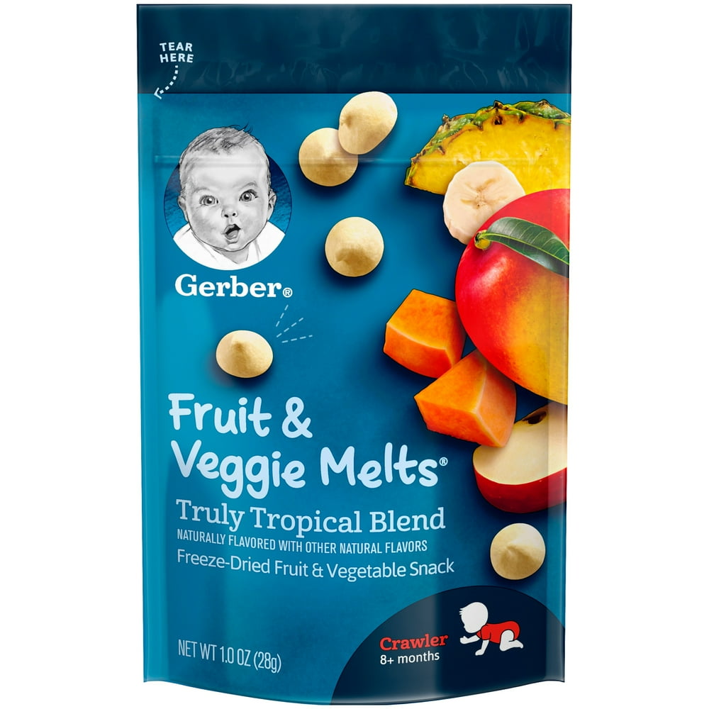 Gerber Fruit & Veggie Melts FreezeDried Fruit and Vegetable Snacks