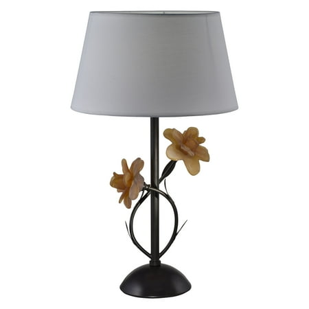 - Springdale Lighting 24.25 in. Dual Rose Hand Blown Glass Table Lamp