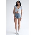 thumbnail image 4 of Ragstock Artic Blue Crochet Short Sleeve Cardigan, 4 of 4