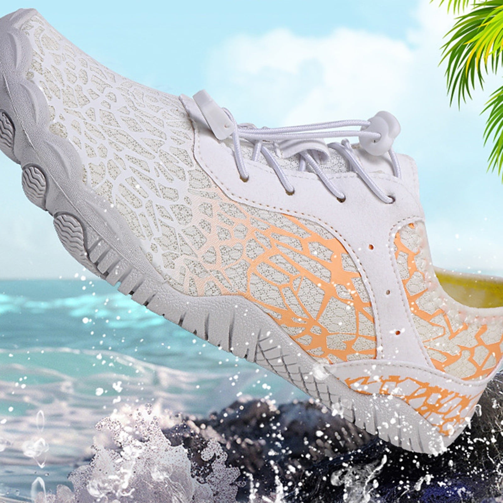 Diabetic Shoes for Men Wide Width Elderly Non Slip Water Shoes for Men Women, Quick-Dry Barefoot Aquashoes for Beach Swim, Water Sports Like Surf Kayak Yoga, Water Park