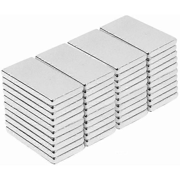 Rare Earth Magnets, Super Rectangle Neodymium Magnets, Fridge, DIY, Kitchen, Basement Building - 20X10X2 mm (40pcs)