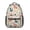 Folk Art Cat, variant on Space Cat Coloring Page White Pattern Backpack for School, Cute School Bag with Adjustable Shoulder Straps and Padded Back, 15.3"x11"x6.7"