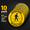 5-Non-reflective, variant on 20 Non-reflective 17 Inch Round Pedestrian Traffic Safety Floor Markers