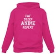 thumbnail image 1 of Tstars Womens Anime Lover Japanese Animation Funny Humor Eat Sleep Anime Repeat Fans Manga Anime Gifts Women Birthday Hoodie, 1 of 7