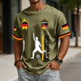 thumbnail image 2 of Soccer Cup 2026 Jersey for Men, Crew Neck Short Sleeve Deutschland Kicker Graphic Tee with Waffle Knit - Breathable Athletic Top Army Green L, 2 of 6