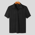 thumbnail image 3 of INCERUN Men Short Sleeve Turndown Collar Shirts Summer Tops, 3 of 5