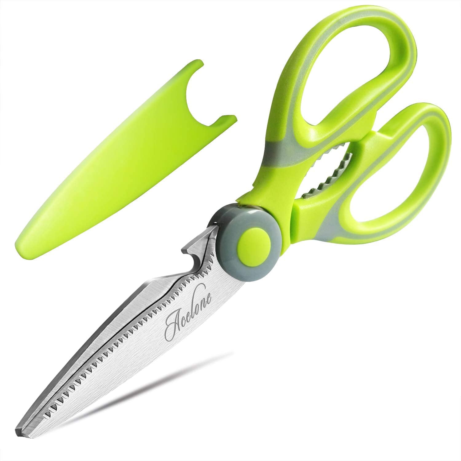 ACELONE Kitchen Shears,Premium Heavy Duty Shears Ultra Sharp Stainless  Steel Multi-function Kitchen Scissors for  Chicken/Poultry/Fish/Meat/Vegetables/Herbs/BBQ 