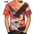thumbnail image 2 of Las Nuevas Camisetas De Verano Impresas En 3D Eagle Para Hombres Y Mujeres Son Divertidas Y Transpirables , Suaves Y Cómodas ., 2 of 4