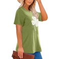thumbnail image 2 of Anbech St. Patrick's Day Plus Size T-Shirts for Women Graphic Clover Print Tees Oversize Shamrock Short Sleeves T-Shirt with Round Neck, 2 of 4