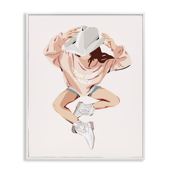 Stupell Industries Eclectic Cowgirl Space Girl White Framed Giclee Art, 16 x 20, by Ziwei Li