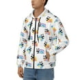 thumbnail image 3 of Uemuo Panda And Rainbow for Men's Fashion Full-zip Hoodies & Sweatshirts with Kangaroo Pocket, Zip-up Hooded Sweatshirt, Moisture Wicking & Breathable-Medium, 3 of 5