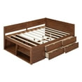 thumbnail image 3 of Elegant Design Daybed with Drawers and Shelves, Pine Wood Day Bed with Maximized space for Office/Living Room/Bedroom, Sturdy Slats Support Wooden Sofa Bed for Teens Adults, 3 of 9