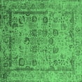 thumbnail image 1 of Ahgly Company Indoor Square Oriental Emerald Green Industrial Area Rugs, 3' Square, 1 of 4
