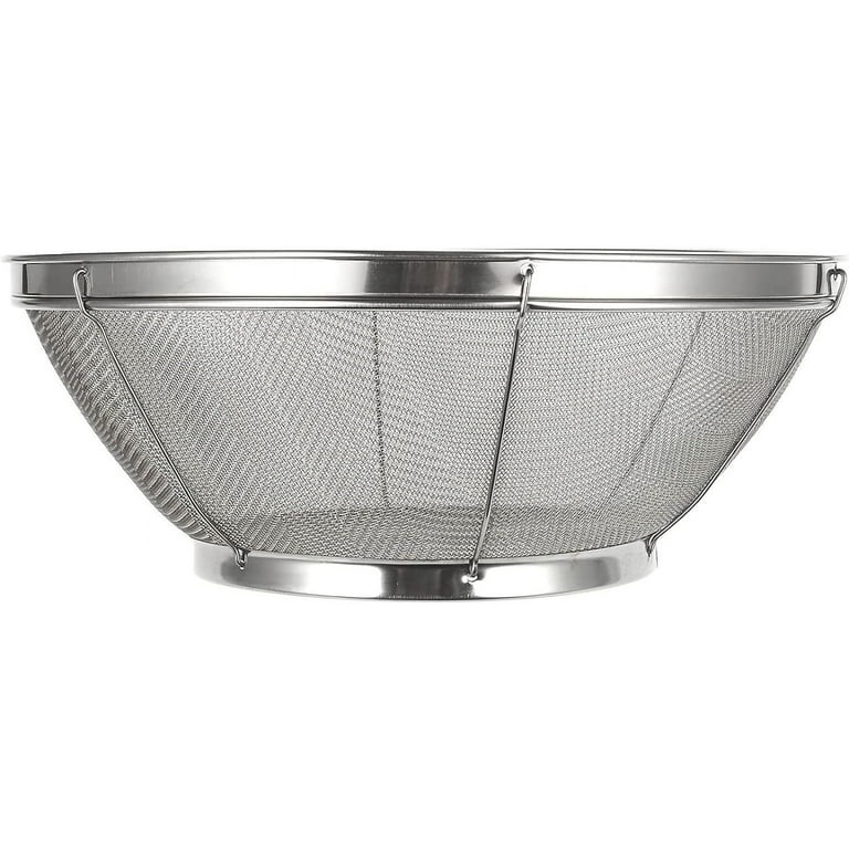 Large Fine Mesh Pasta Strainer Metal Colander for Rice Quinoa Yogurt 11 x 4 In Walmart