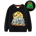 thumbnail image 2 of Xmyrz Hoodies For Teen Girls Boy Halloween Night Lights Cotton Bat Skeleton Print Long Sleeve Knitted Relaxation Cute Sweatshirts Toddler Sweatshirt, 2 of 9