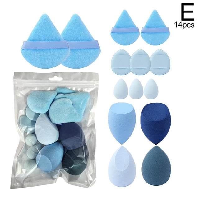 14-Piece Makeup Egg Set, Super Soft Sponge Powder Puff, Delicate Makeup Egg, No Powder, Makeup Puff, Beauty Egg