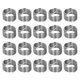 thumbnail image 1 of Jeu de 20 douilles filetées extensibles pour réparation de filetage M14 x 1,25, insert circulaire en spirale, écrou réducteur, 1D, 1 of 4