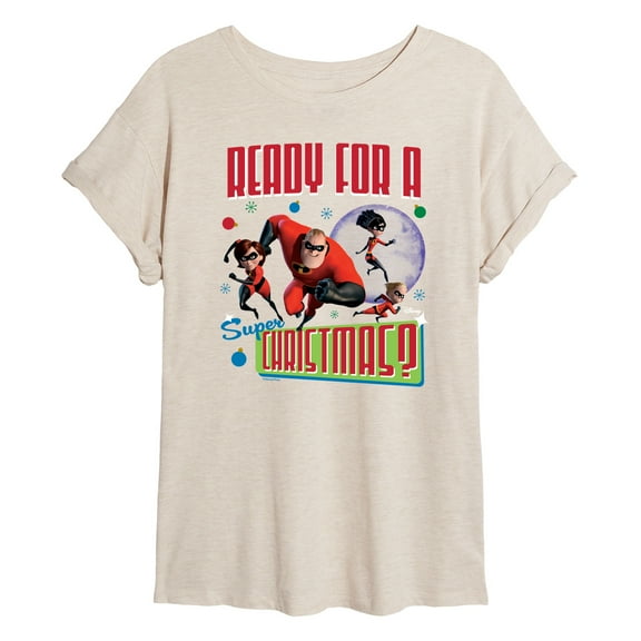 Disney The Incredibles - Holiday - Ready For A Super Christmas - Women's Oversized T-Shirt