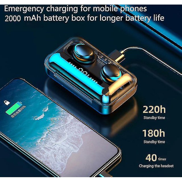 F9 5c Tws Earphone Stereo Bluetooth 50 Wireless Headphones Sport Waterproof Earphones Mini True Wire