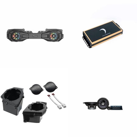 Diamond Audio Amplified Speaker Upgrade Bundle Compatible with 18-23 Jeep JL/JT - VSPJP8 STXJLPOD DES65C Micro84u
