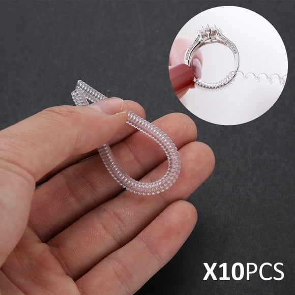 Ring Size Adjuster, Size Adjuster Transparent Ring Guard Tightener 10Pcs Ring Reducer Reducer Jewelry Resizing Tool  For Girls For Ring