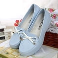 thumbnail image 4 of IUJSOY Womens Loafers Waterproof Rain Shoes Slip on Bowknot Garden Shoes Nurse Walking Shoes, 4 of 9