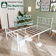 thumbnail image 6 of Eavesince 14in Twin Size Bed Frame with Headboard and Footboard,No Box Spring Needed,White, 6 of 7