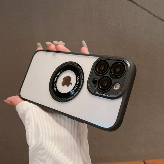 Jiahe Cover for iPhone 14 Pro, Compatible with MagSafe Case,Slim Lightweight Anti-Scratch Shockproof Soft TPU Camera Lens Protector Acrylic Transparent Back Cover, black