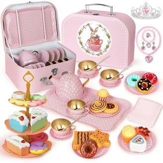 Jewelkeeper 42 Piece Non-Breakable Children's Pretend Play Tea Set
