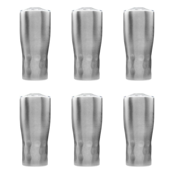 25 oz. Huckleberry Grip Stainless Steel Tumblers - 10 Pack - Silver