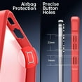 thumbnail image 3 of Shockproof Matte Case for Samsung Galaxy S23 [Anti Fingerprint] [10FT Military Drop Protection] Hard Translucent Back Four Corner Airbags Drop Protection Phone Cover, 6.1 inch, Red, 3 of 14