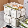 thumbnail image 4 of Bandeja de Frutas para Picnic Grande, Refrigerador, Almacenamiento de Alimentos, Caja Transparente para Refrigerios en la Cocina, 3 Rejillas, 4 of 5