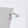 thumbnail image 5 of 18G Little Devil Heart Lip Ring Stainless Steel Cubic Zirconia Labret Jewelry for Monroe Medusa Tragus Nose Conch Helix Hypoallergenic Cartilage Earring Stud Bar Body Jewelry for Women, 5 of 6