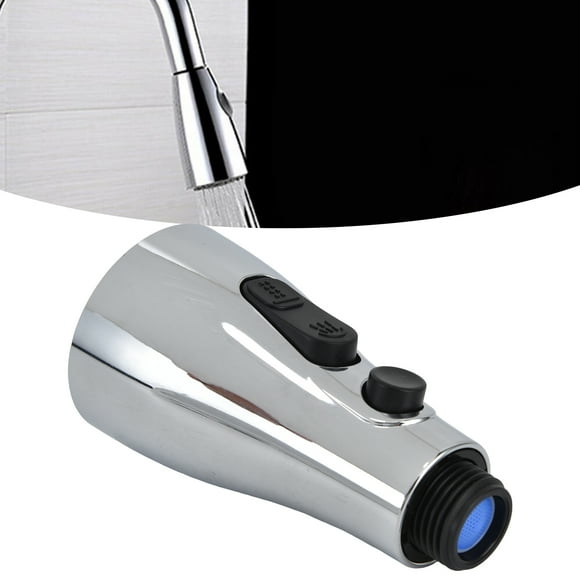 Spray Faucet Spray Head G1/2 Brushed Silver 3 Functions Pull Down Sprayer Nozzle for Kitchen