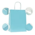 12 Pack Light Blue Gift Bags (10.5x8x4.25 In) Medium Kraft Paper Bags