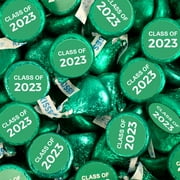 Green Graduation Candy 1lb Hershey's Kisses (Approx 90 pcs) - Class of 2023