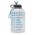 thumbnail image 1 of White Hidratación de botella de agua grande de 3,78 l con recordatorio de marcador de tiempo motivacional, 1 of 1