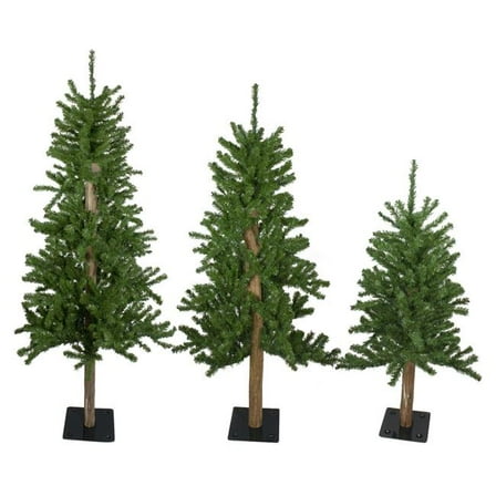 4, 5 & 6 ft. Alpine Artificial Christmas Tree - Unlit - Set of 3