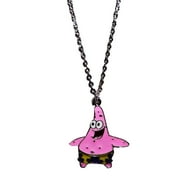 Spongebob's Patrick Character Silvertone/Enamel Pendant Necklace w/ 17" Chain
