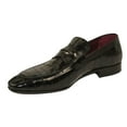 thumbnail image 3 of Men's GENIO Genuine Crocodile Embossed Leather Shoes Turkey 120371165 Black, 3 of 8