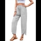 thumbnail image 2 of Pantalones Anchos y Holgados para Mujer, Estilo Palazzo, Informales, con Cintura Elástica y Bolsillos, Color Gris , Talla XL, 2 of 7
