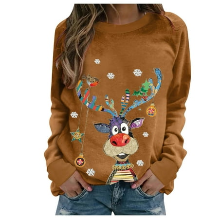 

Christmas Tops for Women Shirts Women Tops Women s Long Sleeve Shirts Women s Fashion Crewneck Pullover Top Plaid Maternity Blouses And Casual Tunic Sweater Gnome Womens Fall Fashion 2022